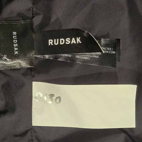 RUDSAK NWT Men's THERON Black Trench Coat with Leather Trim 5117487 Size S - Picture 12 of 12